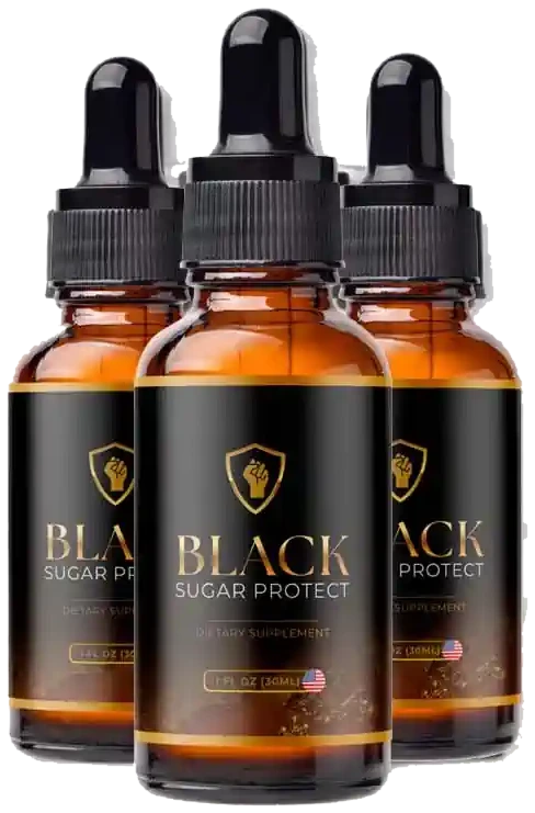Black Sugar Protect daily liquid dietary supplement bottles