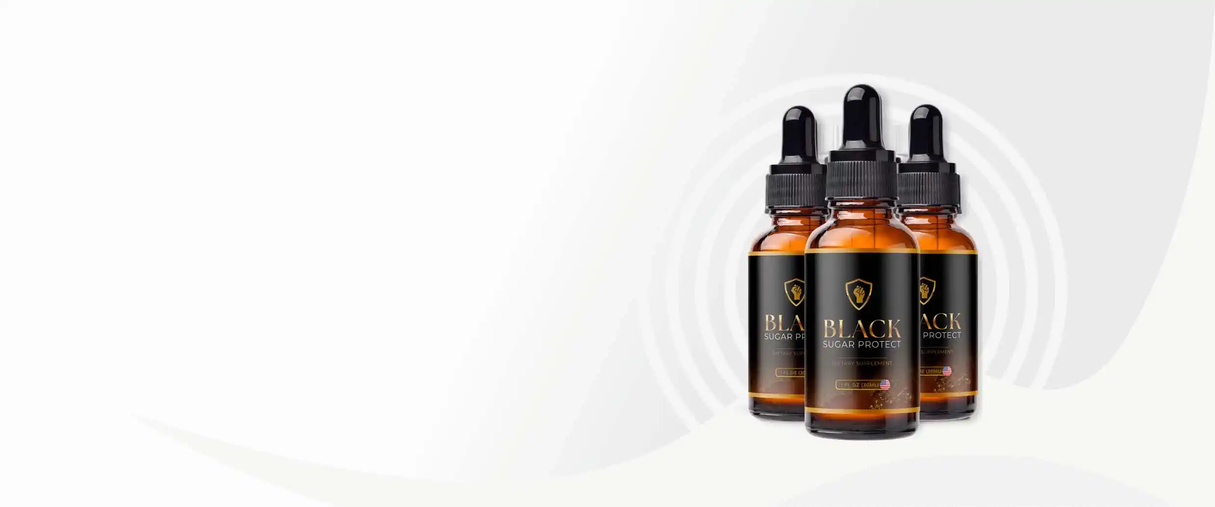 Black Sugar Protect liquid supplement shown with its dropper